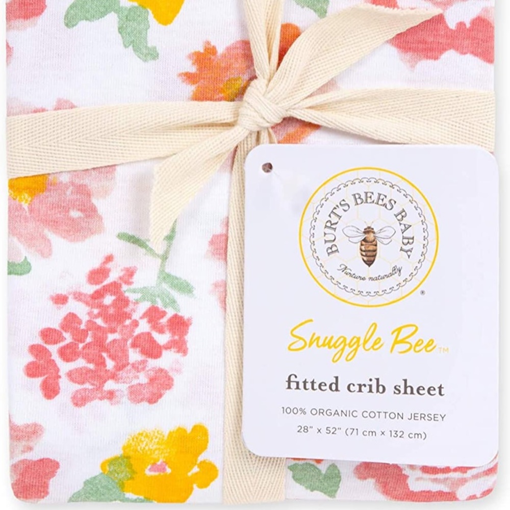 burt's bees baby organic cotton jersey fitted sheet